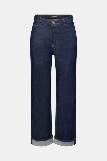 Premium selvedge straight fit jeans met hoge taille