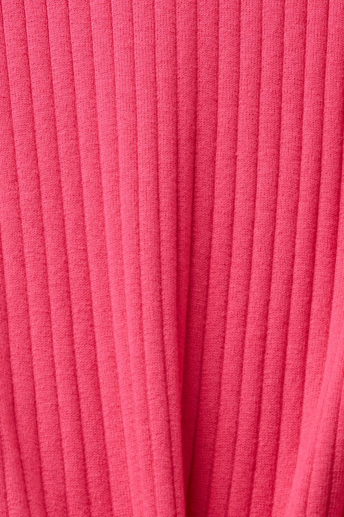 Geribde trui met korte mouwen, PINK FUCHSIA, detail image number 5