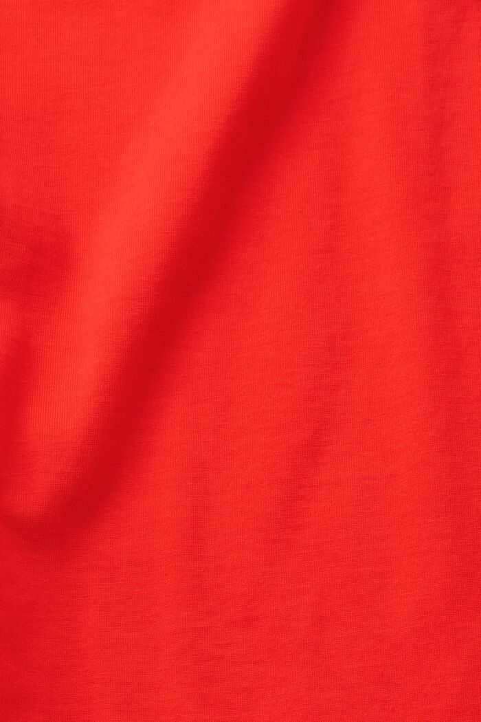 Katoenen T-shirt met hartvorming logo, RED, detail image number 5