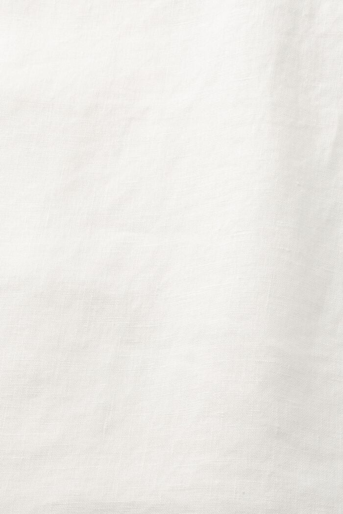 Geweven linnen blouse, OFF WHITE, detail image number 5