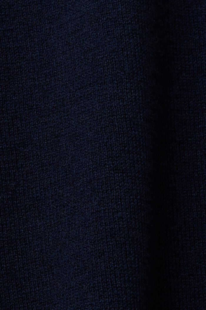 CURVY sweater met cropped mouwen en linnen, NAVY, detail image number 1