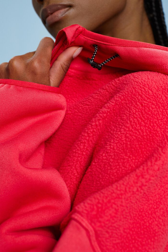Warme hoodie met rits, RED, detail image number 2