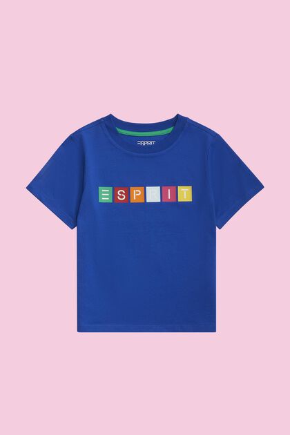 T-shirt van organic cotton met geometrisch logo