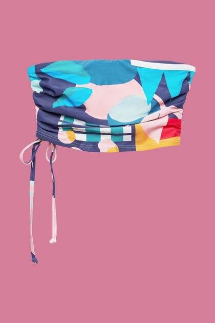 Bandeau-bikinitop met meerkleurige print