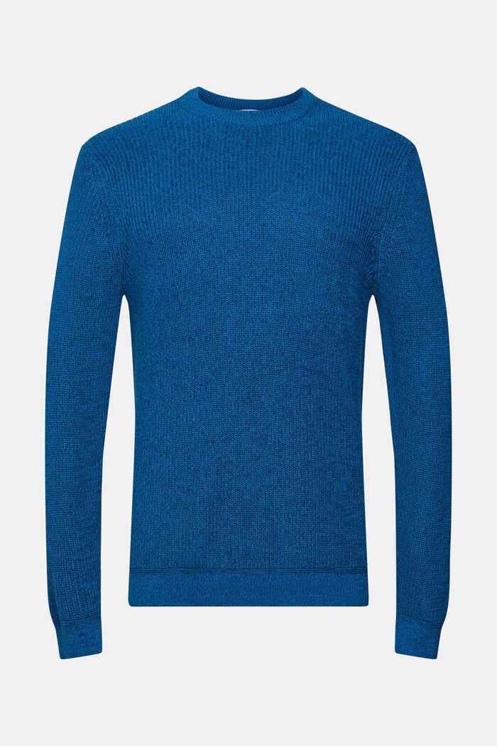 Gestreepte sweater, PETROL BLUE, overview