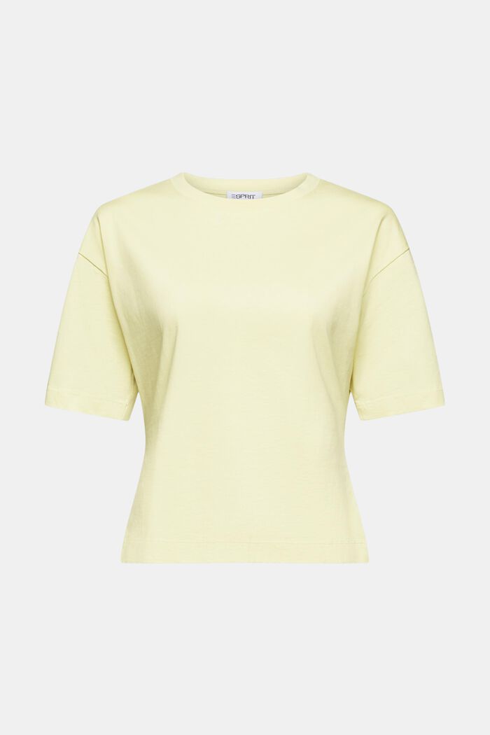 Getailleerd T-shirt met ronde hals, LIME YELLOW, detail image number 5