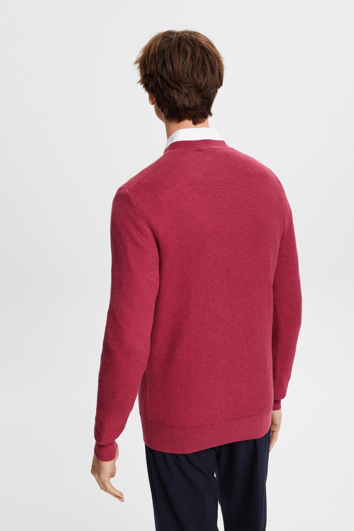 Gestreepte sweater, CHERRY RED, detail image number 3