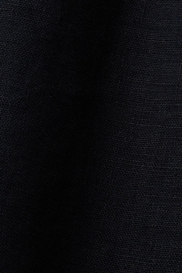 Linnen pull-on-broek met wijde pijpen, BLACK, detail image number 6