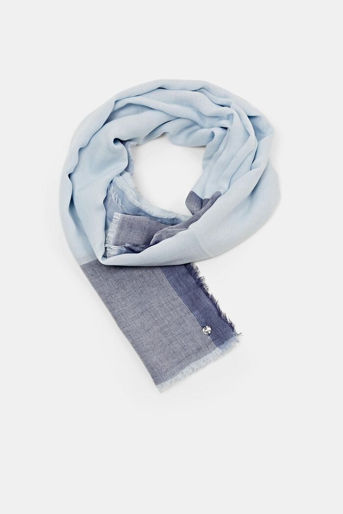 Driekleurige geweven sjaal, PASTEL BLUE, detail image number 0