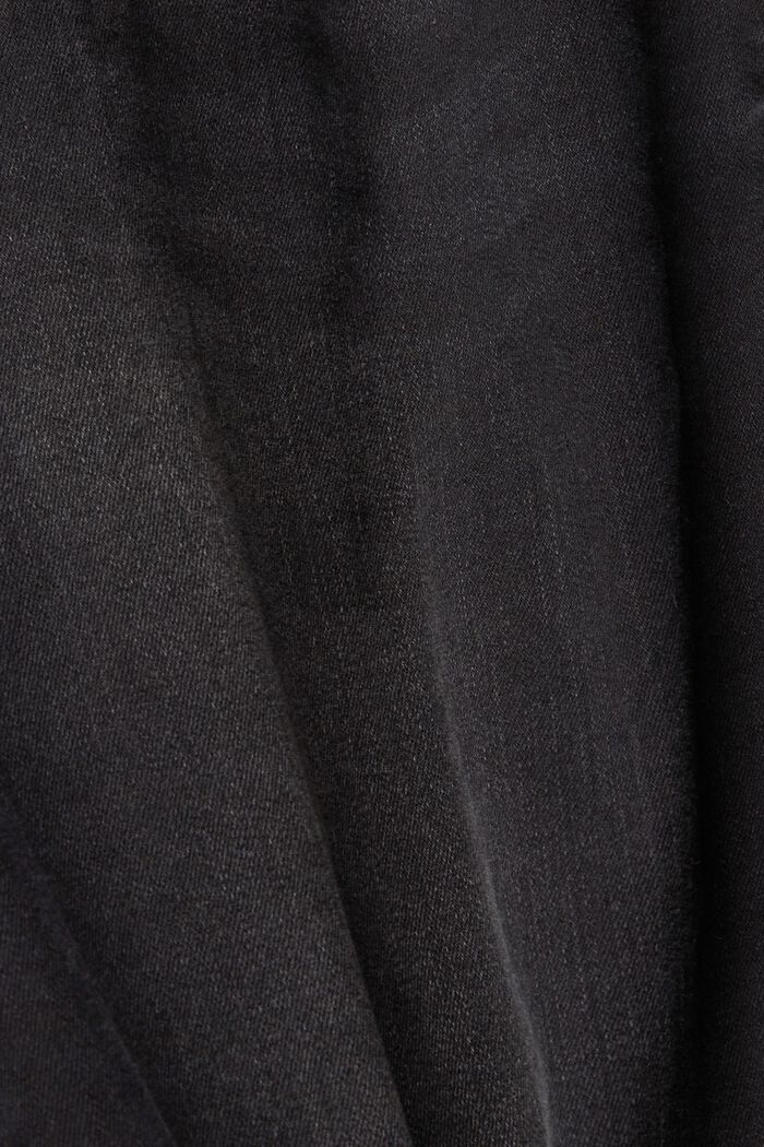 Mid-rise jeans met rechte pijpen, BLACK DARK WASHED, detail image number 5