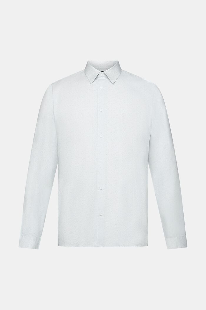 Katoenen slim fit overhemd met motief, WHITE, detail image number 7