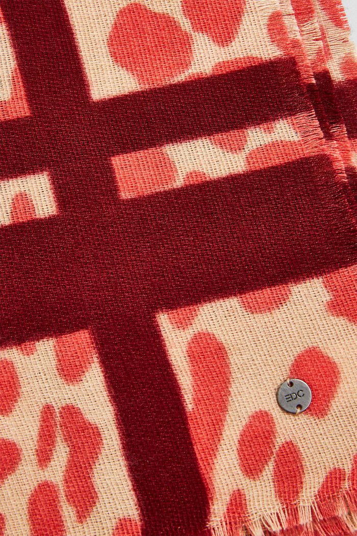 Gerecycled: sjaal met luipaardlook, CORAL, detail image number 2