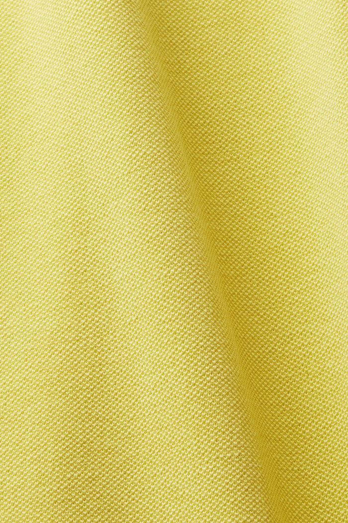 Stone-washed polo van katoen-piqué, DUSTY YELLOW, detail image number 5