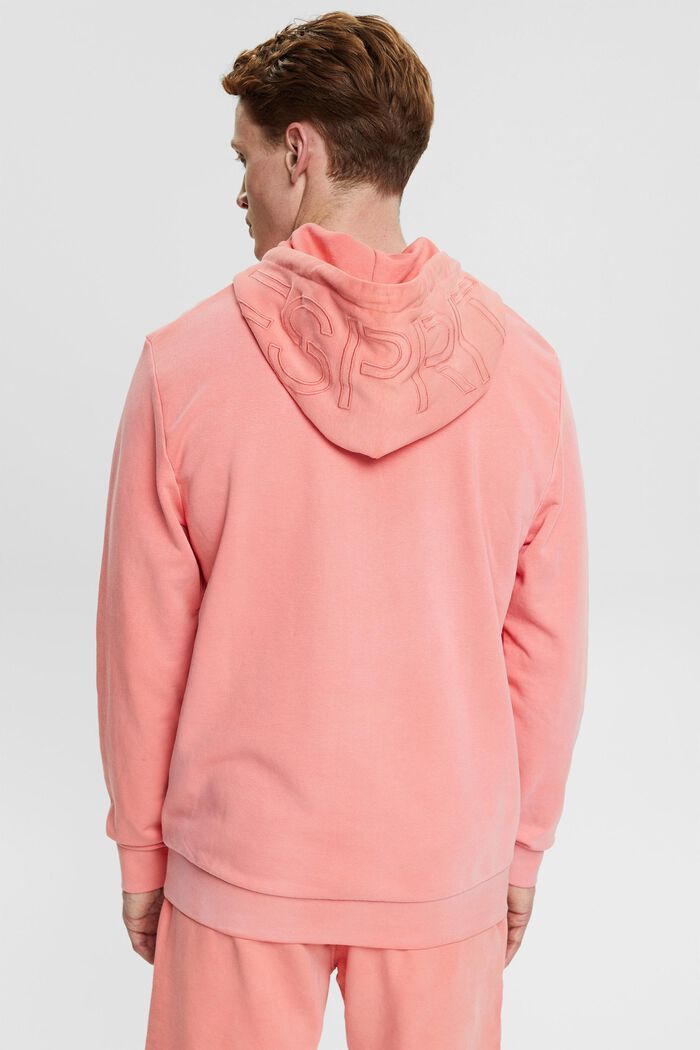Gerecycled: sweatshirt met capuchon, CORAL, detail image number 3