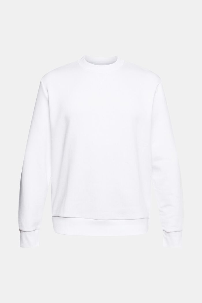 Gerecycled: effen sweatshirt, WHITE, detail image number 1