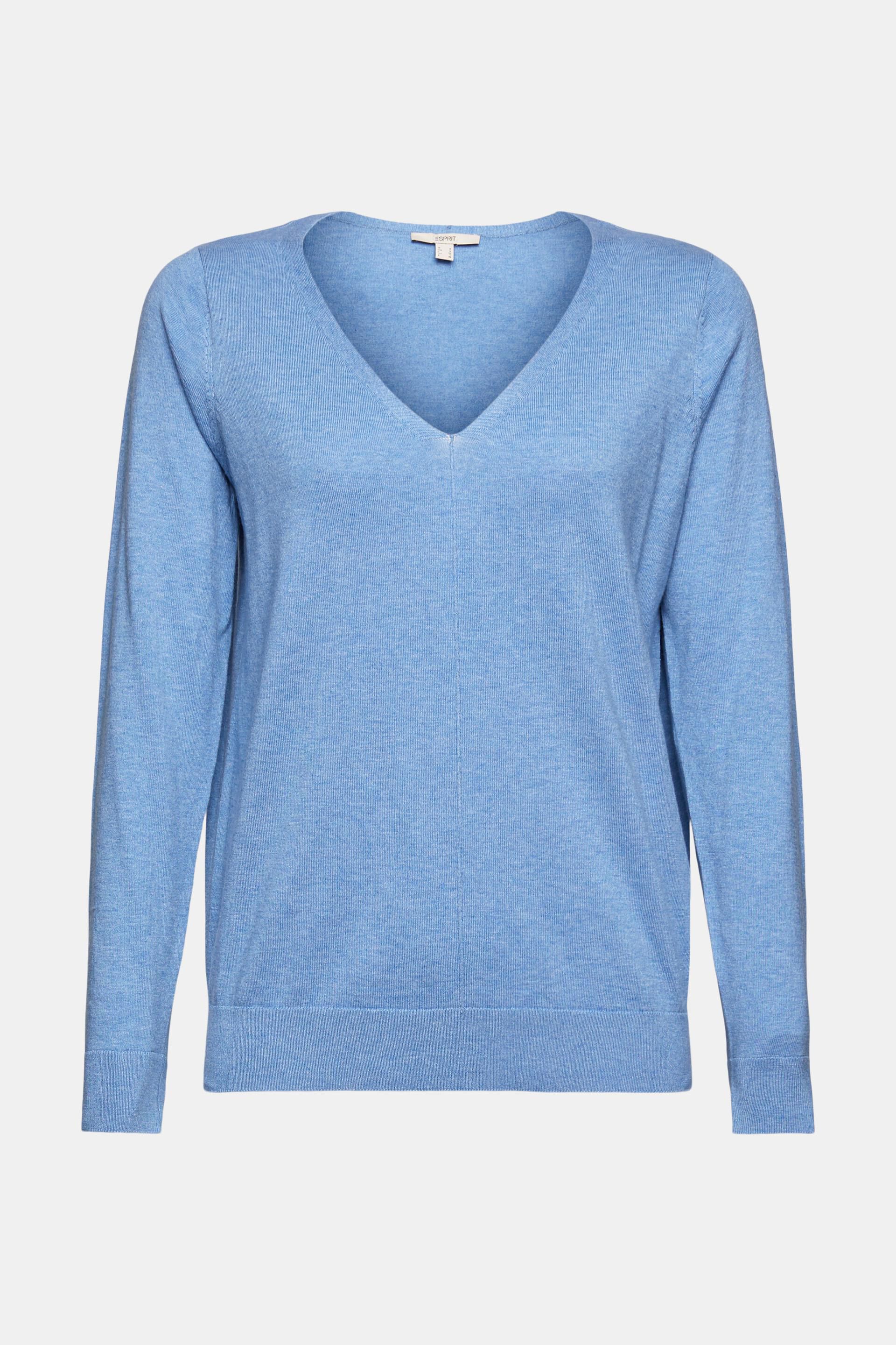 Esprit Trui Los Gebreid in het Blauw Dames Kleding voor voor Truien en gebreide kleding voor Mouwloze truien 