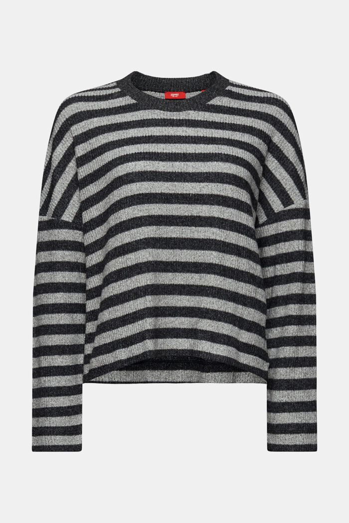 Gestreepte sweater, BLACK, detail image number 6