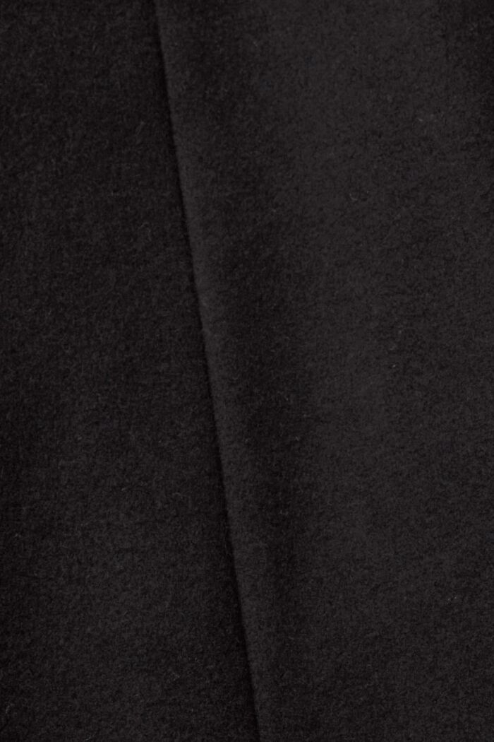 Mantel van een wolmix met afneembare capuchon, BLACK, detail image number 5