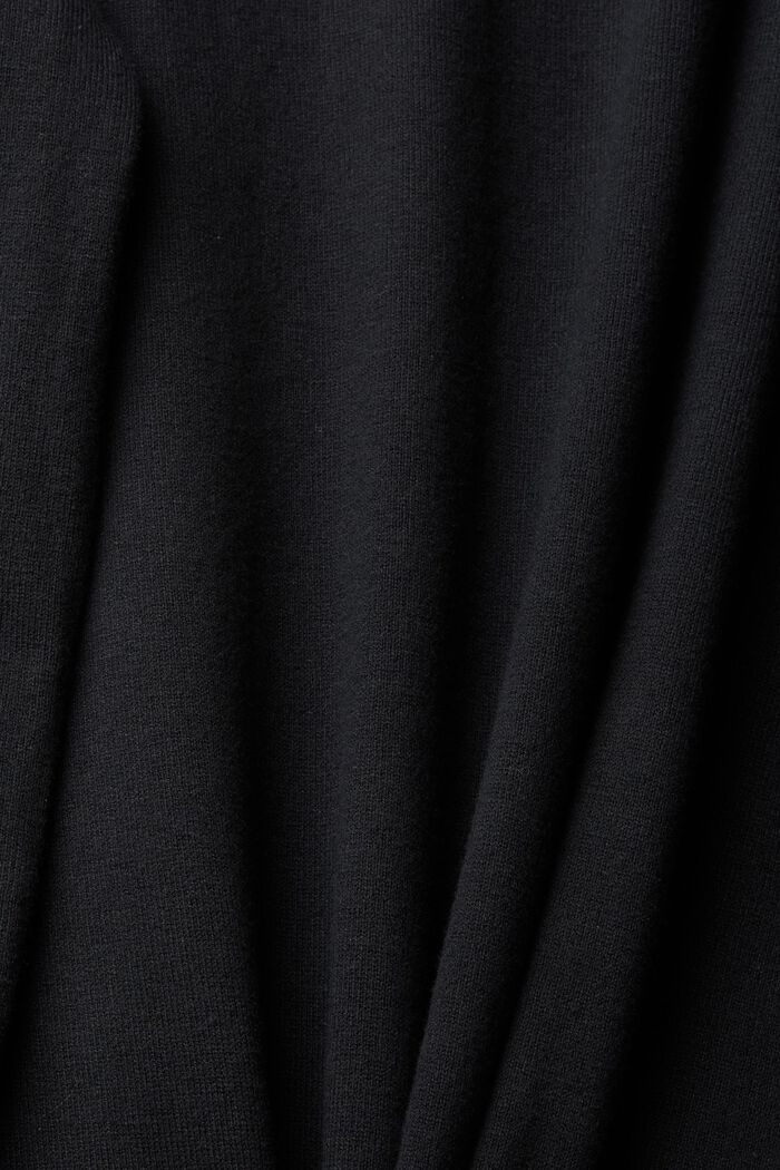 Gebreide midi-jurk, BLACK, detail image number 4