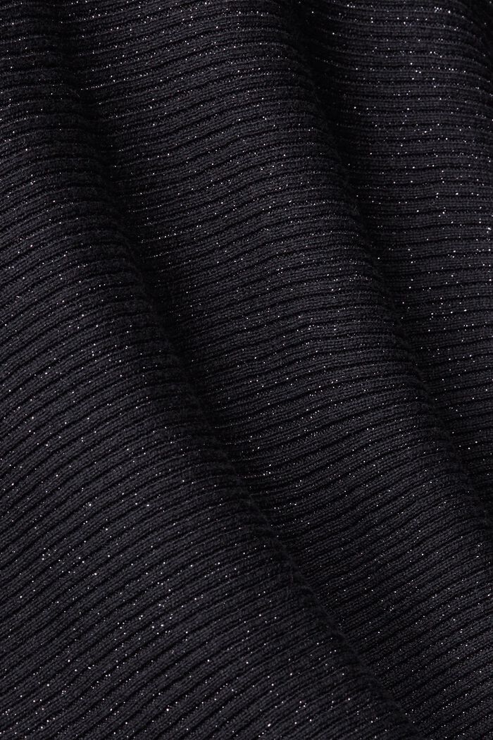 CURVY hoodie met glittereffect, BLACK, detail image number 5