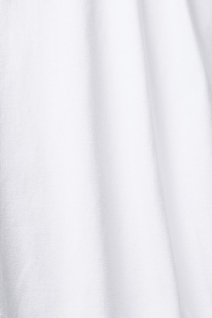 Jersey longsleeve met print op de borst, WHITE, detail image number 5