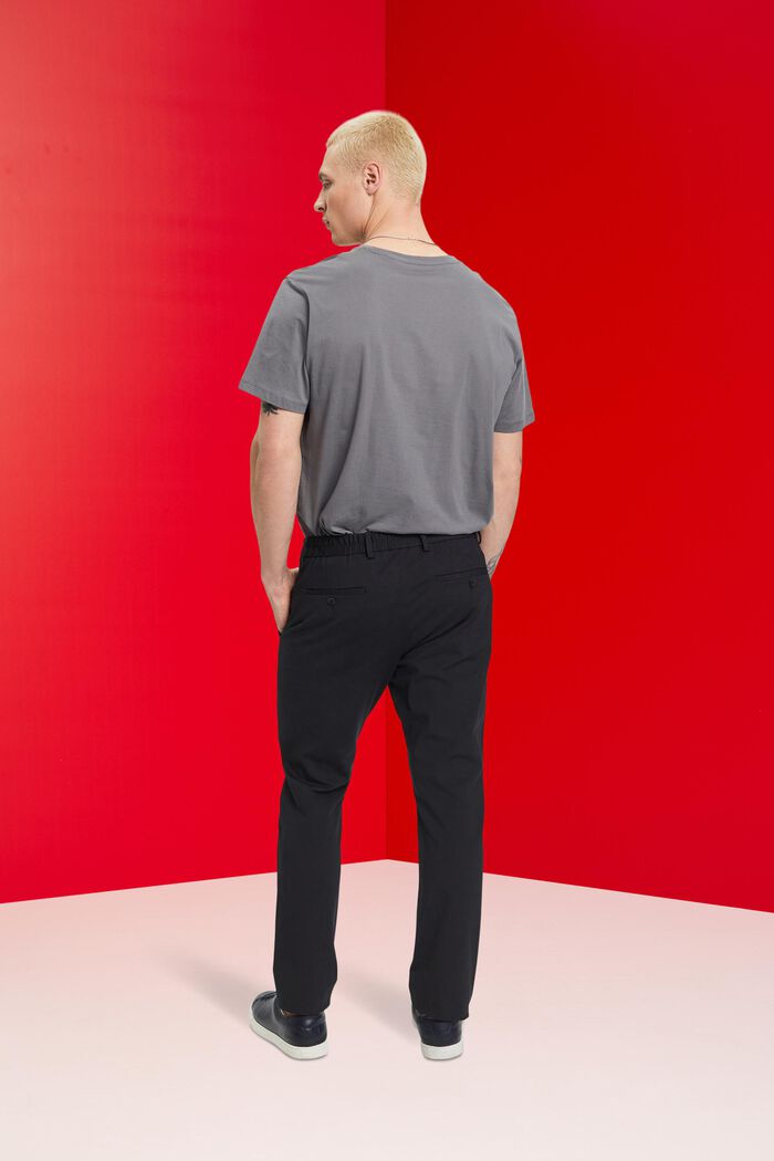 Pantalon van piqué-jersey, BLACK, detail image number 3