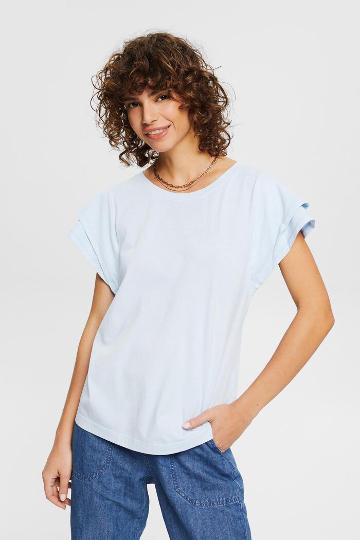 T-shirt van 100% organic cotton, LIGHT BLUE, detail image number 0