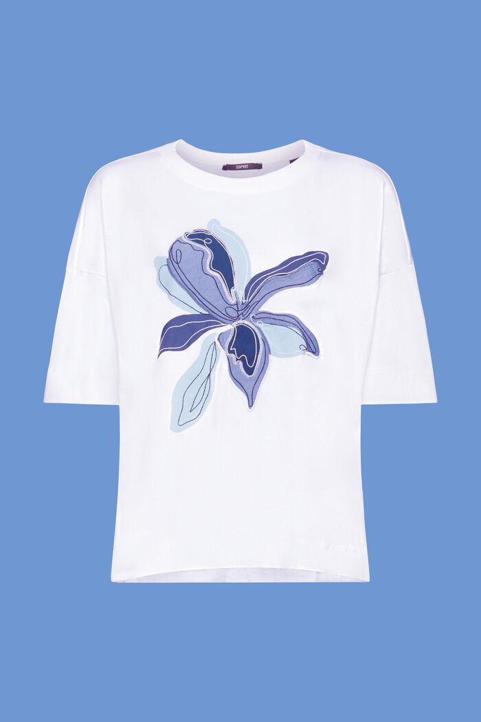 Oversized T-shirt met print, TENCEL™, WHITE, detail image number 8