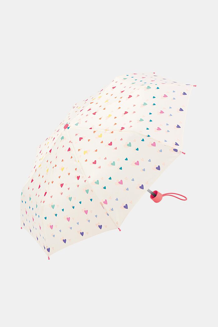Kleine paraplu voor kinderen met lieve hartjes, ONE COLOR, detail image number 0