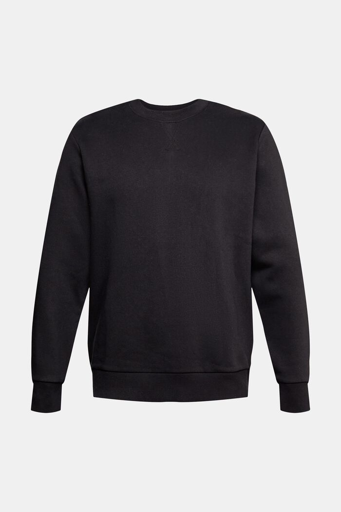 Gerecycled: effen sweatshirt, BLACK, detail image number 6