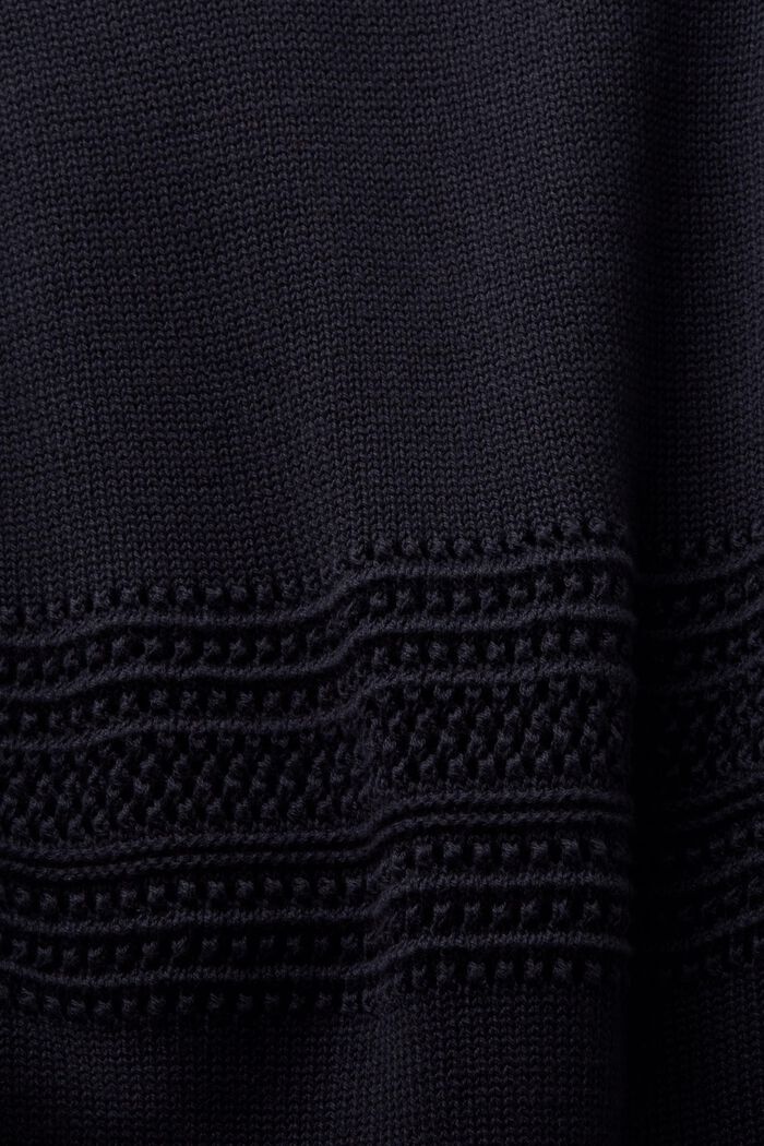 Mouwloze trui van mesh, BLACK, detail image number 5