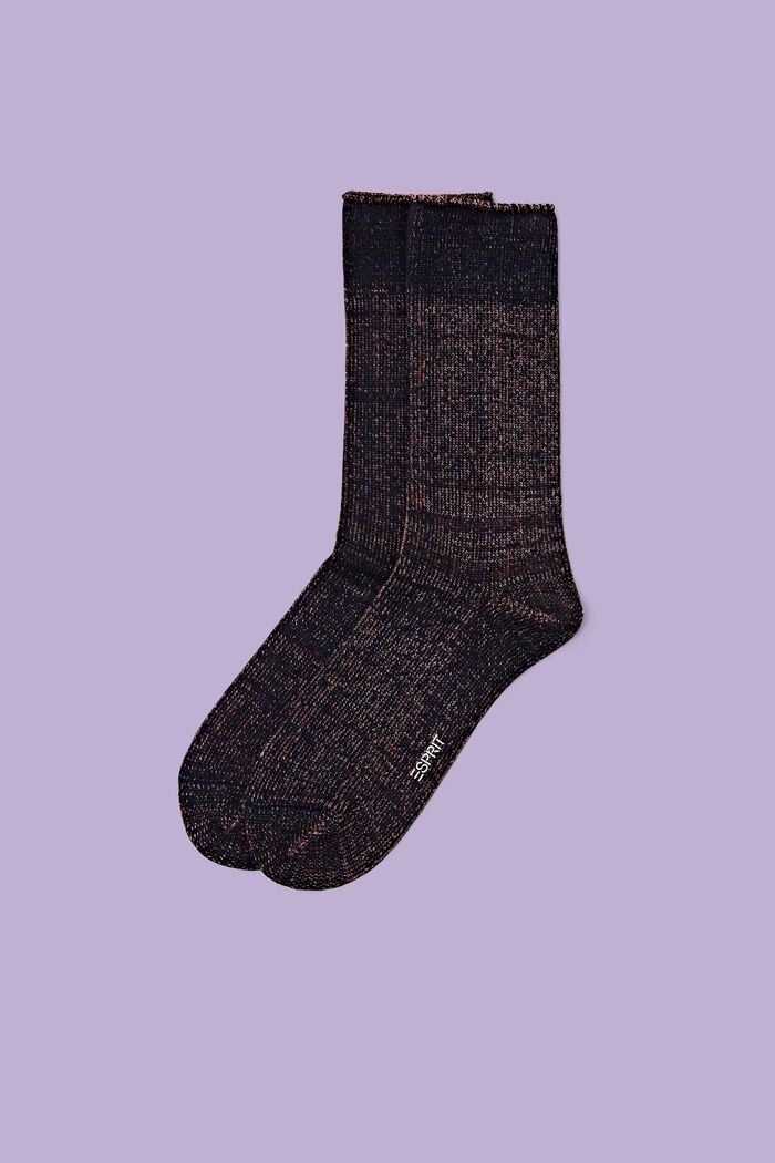 Grofgebreide, meerkleurige sokken, SPACE BLUE, detail image number 0