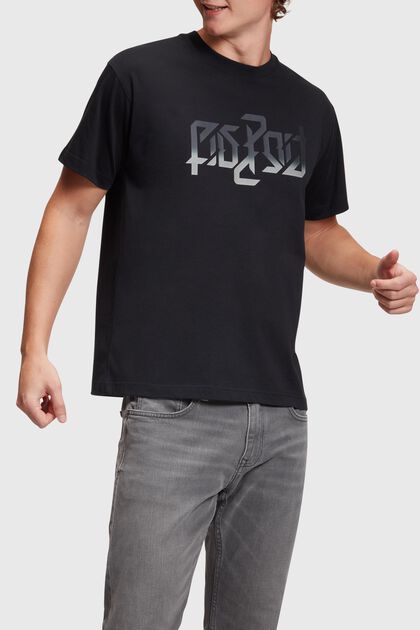 AMBIGRAM T-shirt met blokkenprint