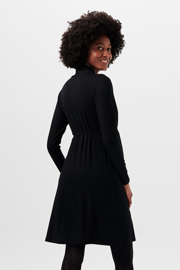 Jersey jurk met lange mouwen, LENZING™ ECOVERO™, BLACK INK, detail image number 3