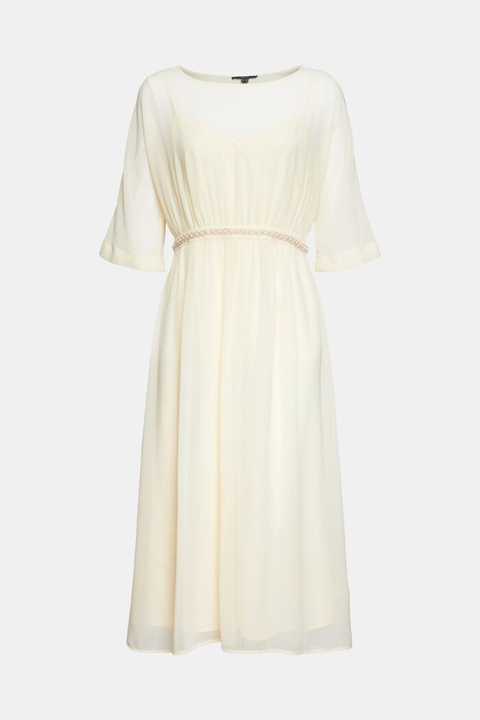Gerecycled: chiffon jurk met sierkraaltjes, ICE, detail image number 6