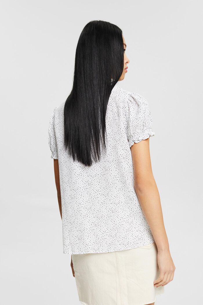 Crêpe blouse met print, LENZING™ ECOVERO™, NEW OFF WHITE, detail image number 3