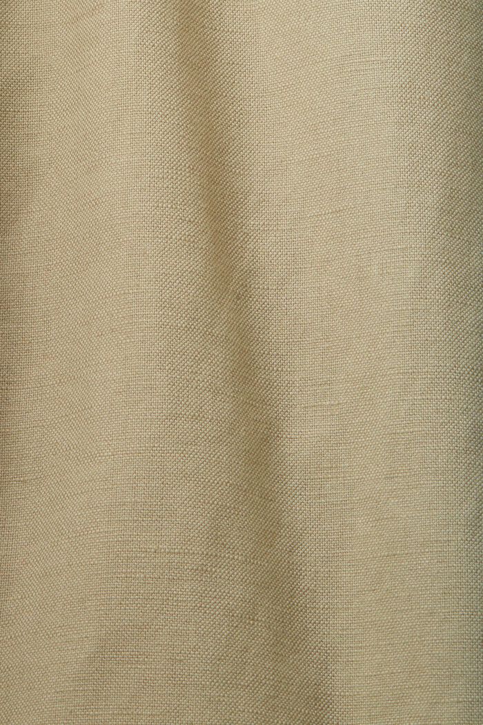 Broek van een mix van katoen en linnen, LIGHT GREEN, detail image number 4