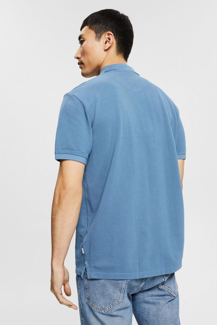 Poloshirt van 100% organic cotton, BLUE, detail image number 3