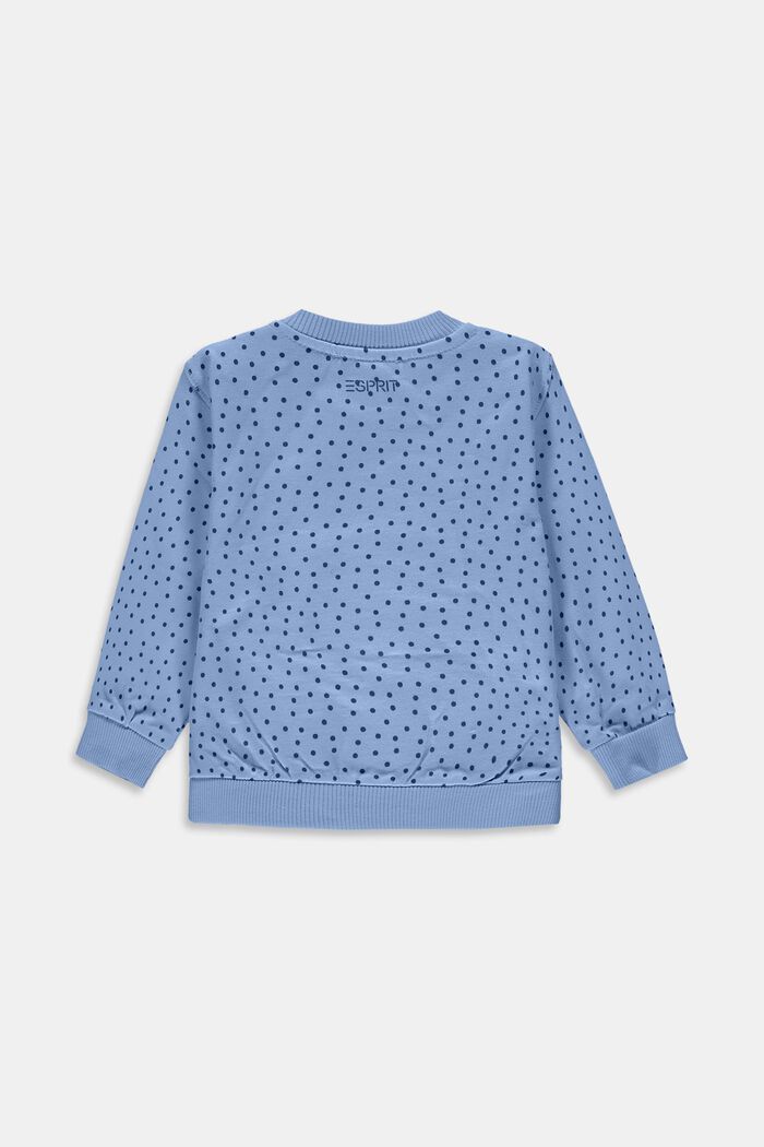 Sweatshirt met print, biologisch katoen, BRIGHT BLUE, detail image number 1