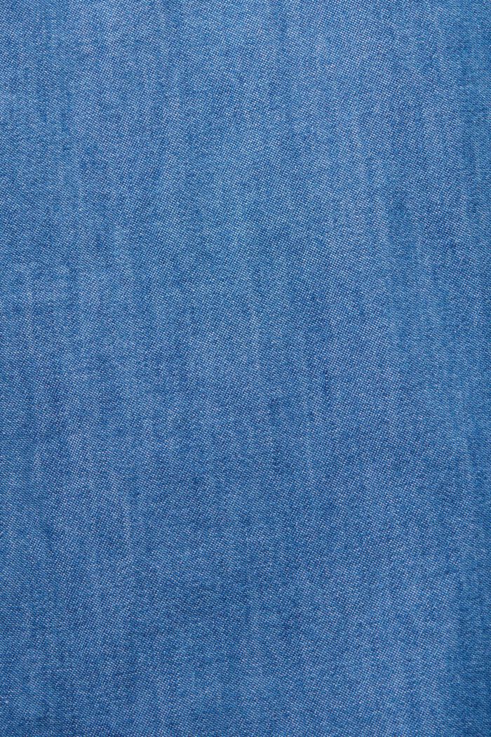 Lichte denim jurk met strikceintuur, BLUE MEDIUM WASHED, detail image number 4