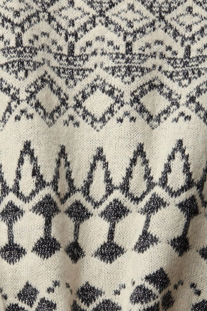 Jacquard trui met glittereffect, BEIGE, detail image number 5