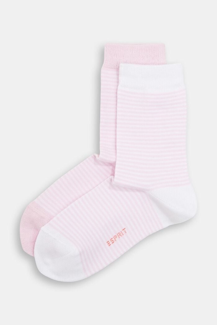 Set van twee paar sokken van een mix met biologisch katoen, ROSE, detail image number 0