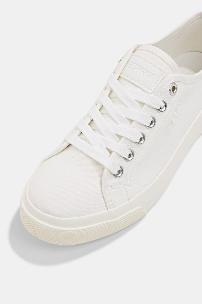Canvas sneakers met plateauzool, OFF WHITE, detail image number 4