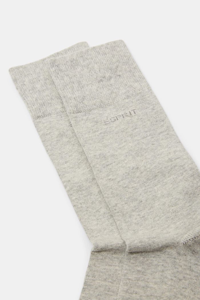 Set van 2 paar sokken, organic cotton, STORM GREY, detail image number 2