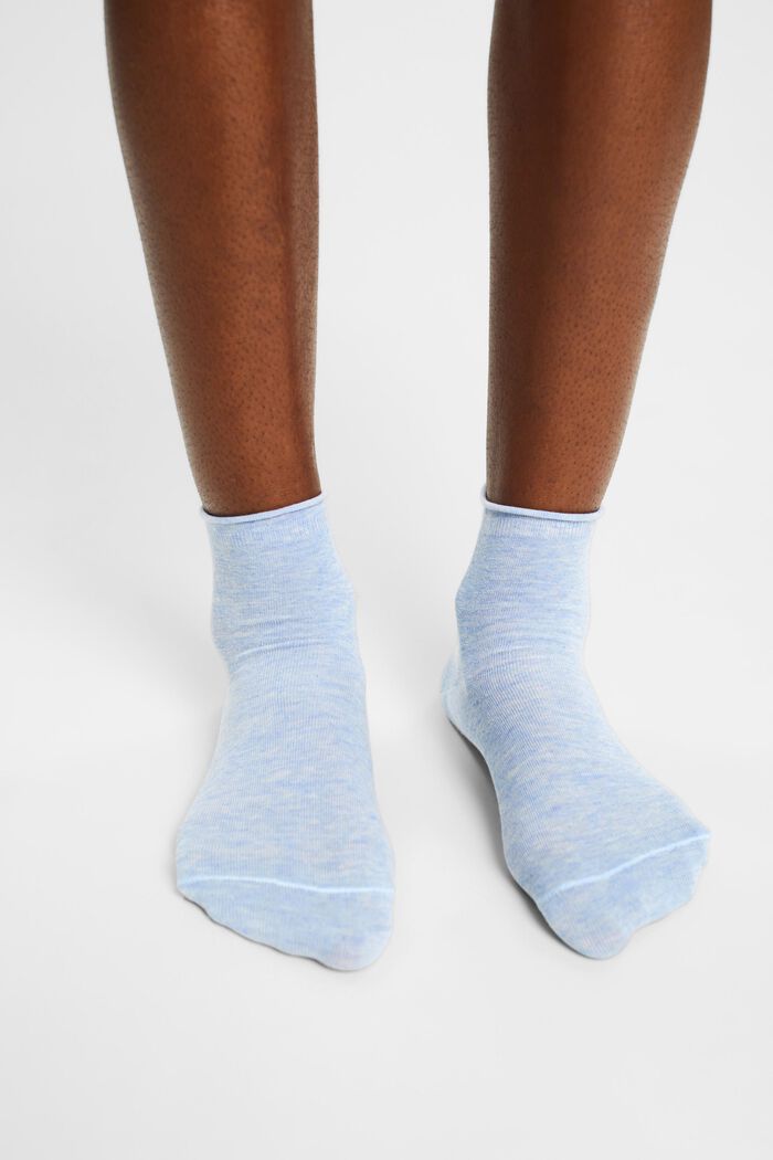 Set van twee paar short sokken van een mix van biologisch katoen