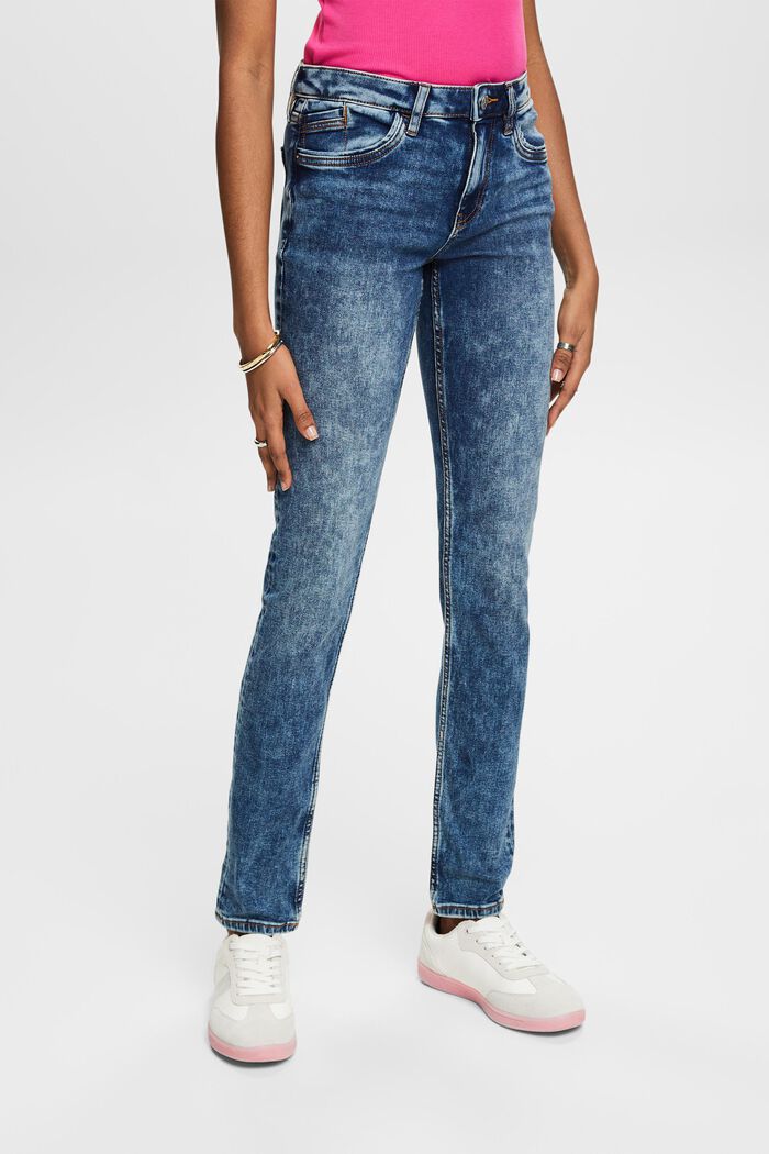 Slim fit-jeans met stretch, BLUE MEDIUM WASHED, detail image number 0