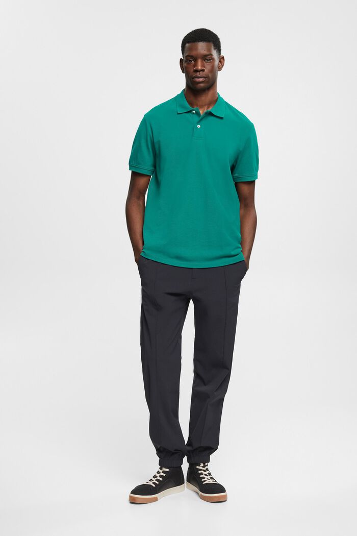 Slim fit-poloshirt, EMERALD GREEN, detail image number 5