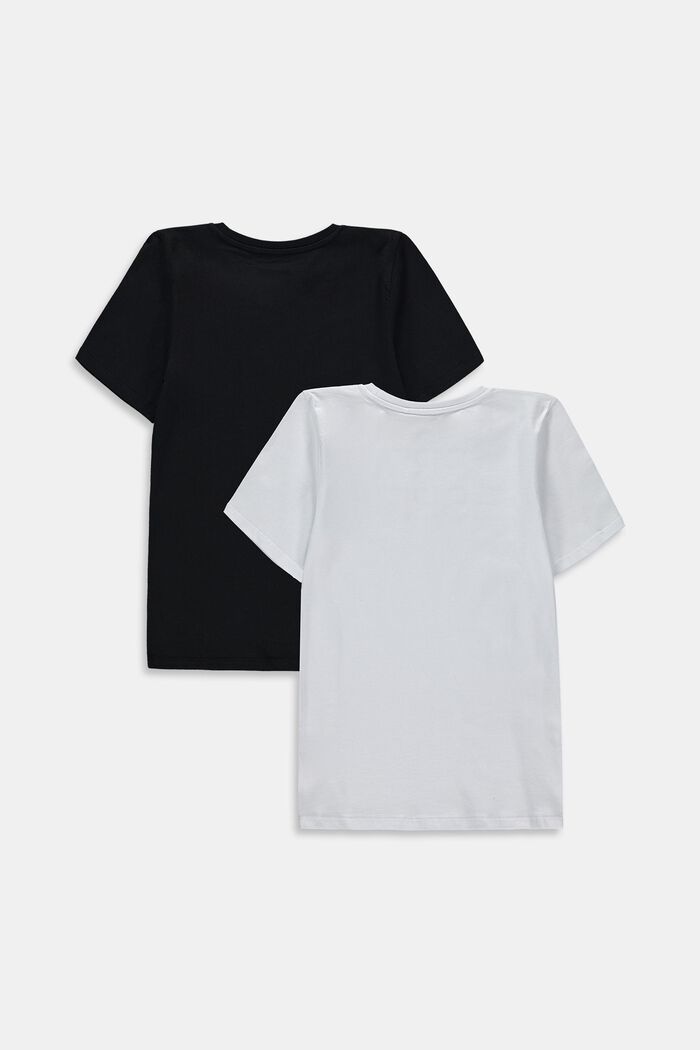 Set van 2 T-shirts met logoprint, WHITE, detail image number 1