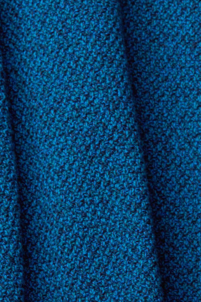 Tweekleurige gebreide hoodie, NAVY, detail image number 5
