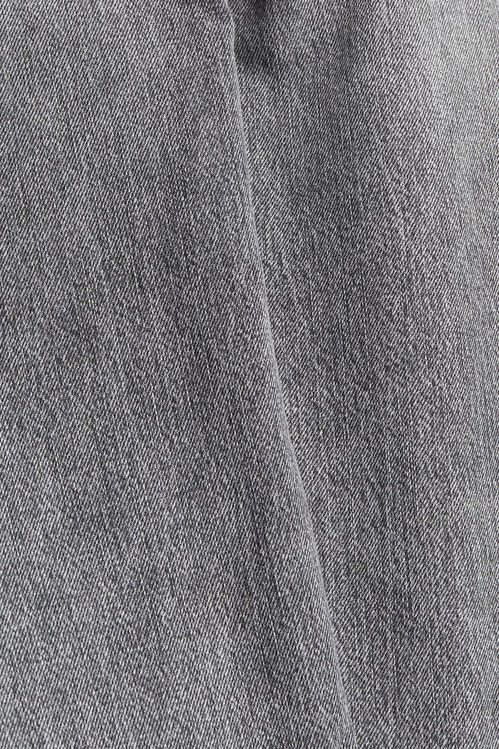 7/8-jeans met modieus model, mix met biologisch katoen, GREY MEDIUM WASHED, detail image number 4